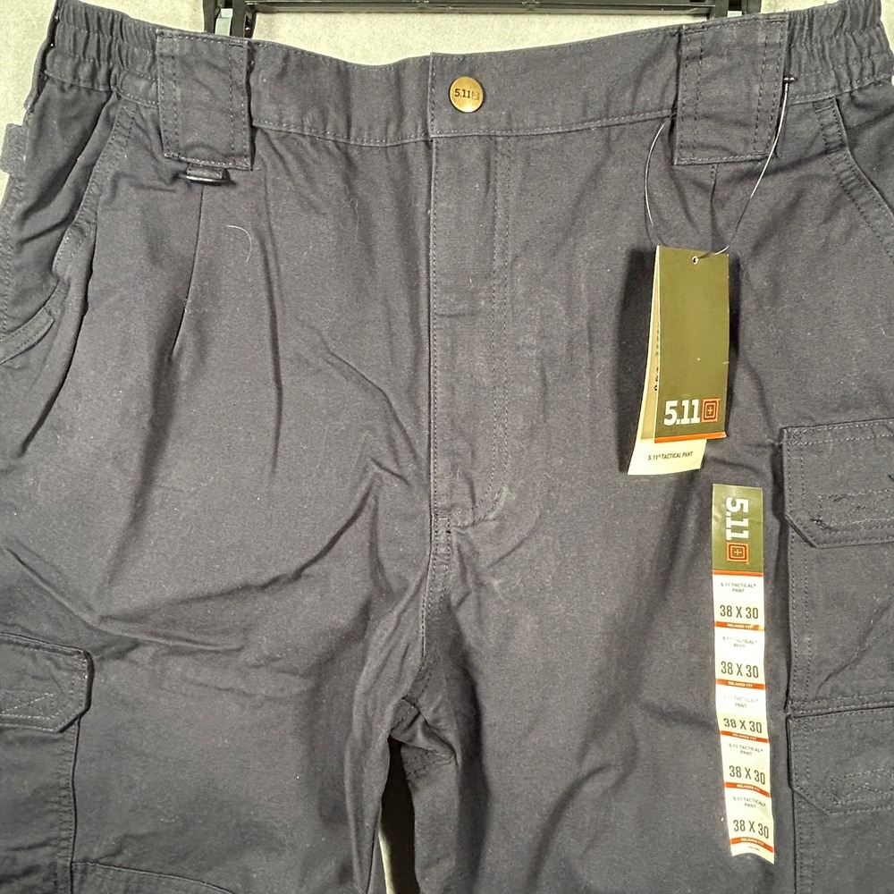 5.11 Tactical Pants Mens 38x30 Dark Navy Blue Solid Relaxed Fit Cargo Utility - Picture 7 of 12